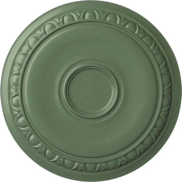 Ekena Millwork Caputo Ceiling Medallion (Fits Canopies up to 6"), Hand-Painted Athenian Green, 24 1/4"OD x 1 1/2"P CM24CAAGF - main